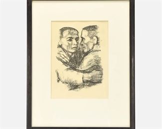 Kathe Kollwitz "Brotherhood" German Expressionist Lithograph Print
