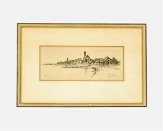 Otto Henry Bacher "Schwabelweiss" Original 1879 Etching