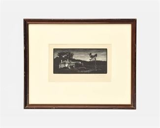 Thomas Nason Original Framed Pencil Signed Wood Engraving
