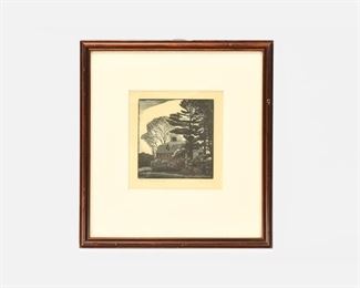 Thomas Nason "The Old Manse, Concord" 1931 Wood Engraving