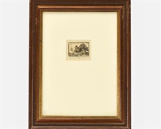 Reynold H. Weidenaar "Channel House" Signed Original Etching