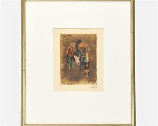 Johnny Friedaender "I Think All" Framed Aquatint Etching #1