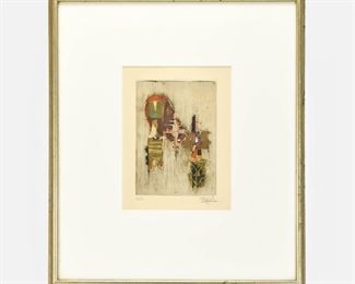 Johnny Friedaender "I Think All" Framed Aquatint Etching #3
