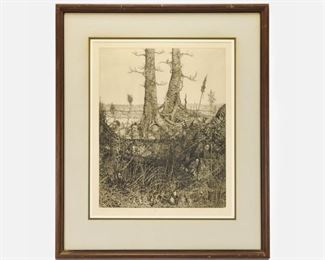 Mark Alan Leithauser The Journey is the Teacher" Etching Print