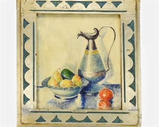 Edyth Ferris "Blue Still-Life" 1933 Oil Painting on Canvas.