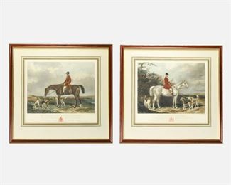 Two Fine Re-Strike Engravings Barraud Horseman