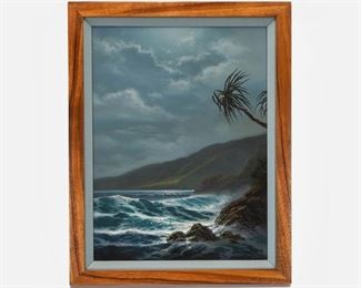 Original Roy Tabora "High Tide" Hawaiian Oil Painting