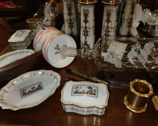 Assorted Curio Cabinet Contents (China, Crystal, Figurines, Etc.)