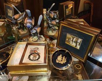 Assorted Curio Cabinet Contents (China, Crystal, Figurines, Etc.)