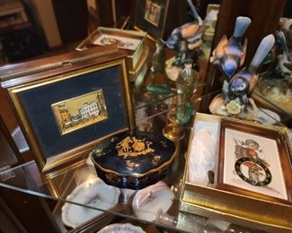 Assorted Curio Cabinet Contents (China, Crystal, Figurines, Etc.)