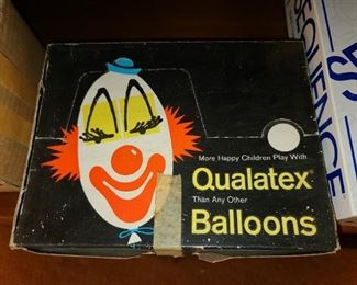 Vintage New Old Stock Clown Qualatex Balloons In Box