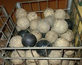 ANTIQUE CARNIVAL/THEME PARK KNOCK DOWN GAME METAL MILK BOTTLES