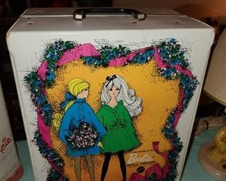 Vintage Barbie Dolls W/ Clothing & Case