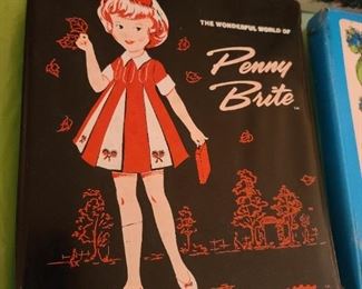 Vintage Penny Brite Doll W/ Clothing & Case