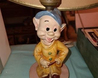 Vintage Dopey Disney Lamp