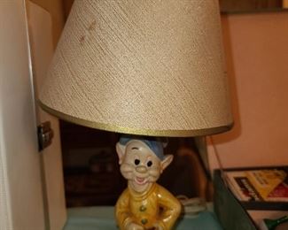 Vintage Dopey Disney Lamp