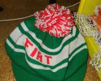 Vintage Fiat Car Pom-Pom Hat