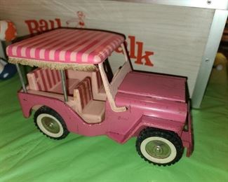 Vintage Tonka Pink Jeep Truck