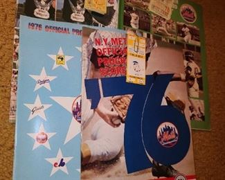 Vintage Mets Yearbooks W/ Coordinating Ticket Stubs