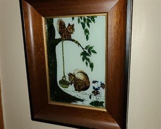 Vintage Foil Squirrel Artwork