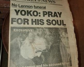 John Lennon Death Newspaper