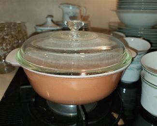 Vintage Glassbake Covered Dish