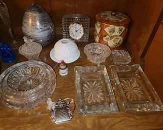 Assorted Figurines, China, Glassware, Crystal, Etc.