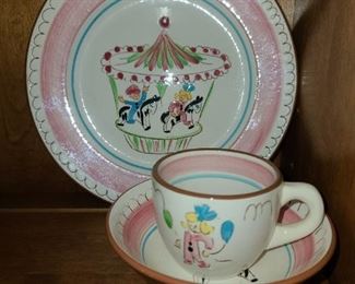 Vintage Stangl Children's Circus Dishware Set