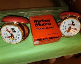Vintage Mickey Mouse Travel Alarm