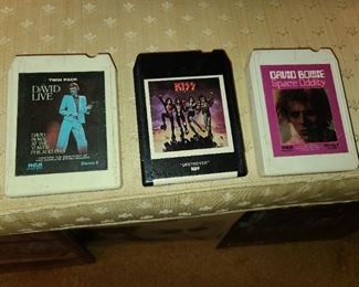 Kiss & David Bowie 8 Track Tapes
