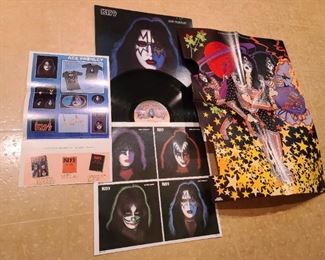 KISS "ACE FREHLEY" ALBUM W/ ALBUM SLIPCOVER, PULL OUT POSTER, & KISS ARMY MERCH ORDER FORM IN STUNNING CONDITION