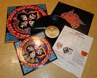 KISS "ROCK AND ROLL OVER" ALBUM W/ ALBUM SLIPCOVER, UN-USED STICKER, & KISS ARMY MERCH ORDER FORM IN STUNNING CONDITION
