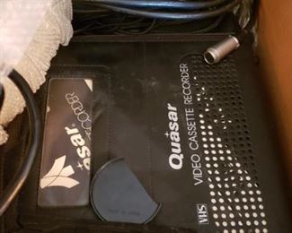 Quasar Model #VA610RQ Video Cassette Recorder in Case with Power Supply Model# KT531RF Owners Manual & More Call