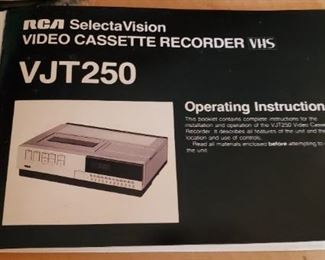 RCA Model VJT250 Owners Manual Call