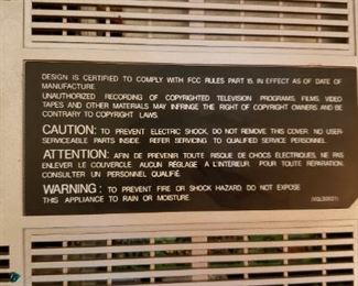 Quasar Model #VA610RQ Video Cassette Recorder in Case with Power Supply Model# KT531RF Owners Manual & More Call