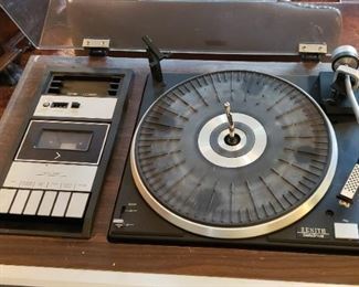 Zenith Model #IS4071 Integrated Stereo System with Belt Drive Turntable & Cassette Recorder Player $185