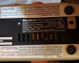 Quasar Model #VA610RQ Video Cassette Recorder in Case with Power Supply Model# KT531RF Owners Manual & More Call