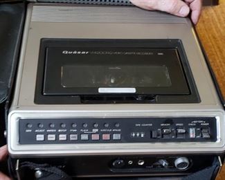 Quasar Model #VA610RQ Video Cassette Recorder in Case with Power Supply Model# KT531RF Owners Manual & More Call