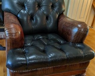 Tufted Back Leather Chair