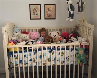 Vintage Crib, Assorted Toys