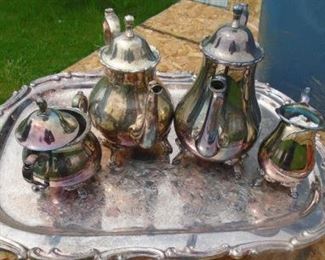 PLATED SILVER TEA COFFEE SERVICE SET