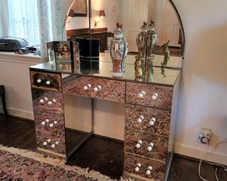 31 x 42 x 18, mirror adds 26" of height