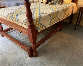 rope bed with child's trundle
