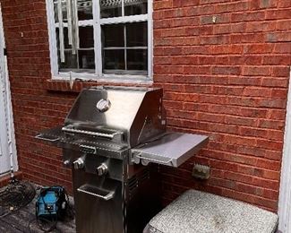 Kitchenaid gas grill, foot stool, wind chime