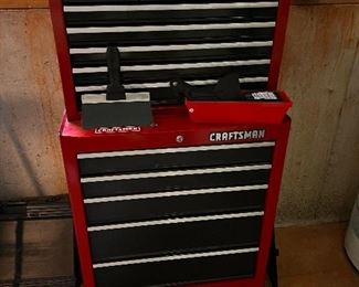 Craftsman tool boxes, roll around with top box