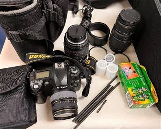 Nikon camera and lenses