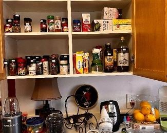 kitchenaid hand mixer,Nutri Bullet,set of silverware, wine chiller, wine bottle holder, lamp