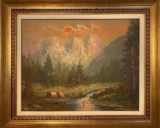 MCM Mountain range landscape painting