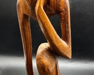 Thinker statue, hand-carved in Senegal