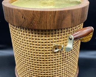 MCM Basket weave ice bucket